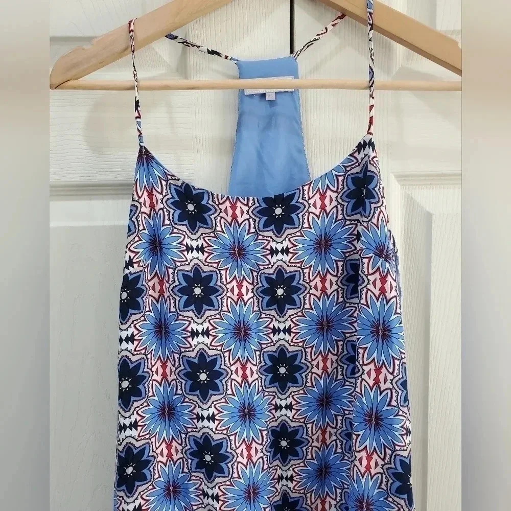 1. State XS Racerback blue and Red‎ Floral Dress Mini Summer Sun - Picture 3 of 8